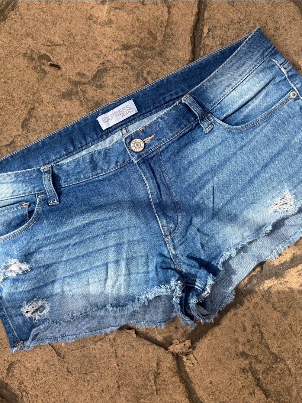 Express Distressed size 12 jean shorts